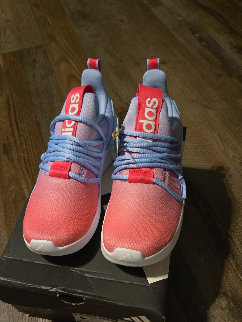 adidas Women's Pink & Light Blue Lace-Up Sneakers